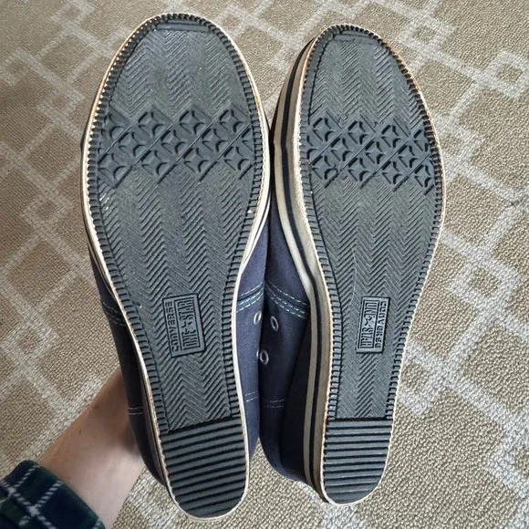 Converse One Star Canvas Wedge Sneakers Blue Shoes Casual Streetwear Size 10 - Picture 8 of 8